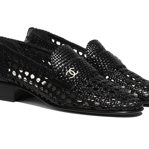 CHANEL Shoes - Chanel Black Loafers for Women size 38 1/2